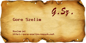 Gore Szelim névjegykártya